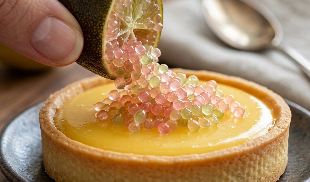 Le Citron Caviar : comment l’utiliser en décoration de vos tartes