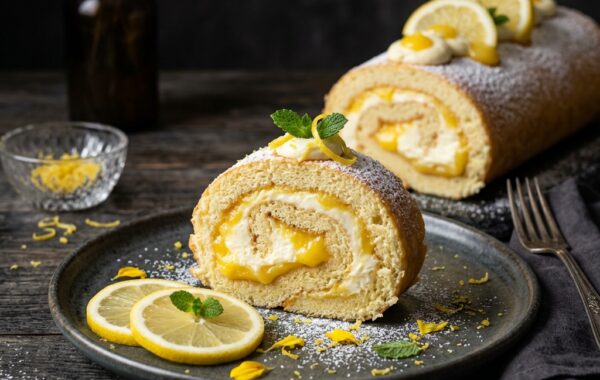 Gâteau roulé au citron et mascarpone