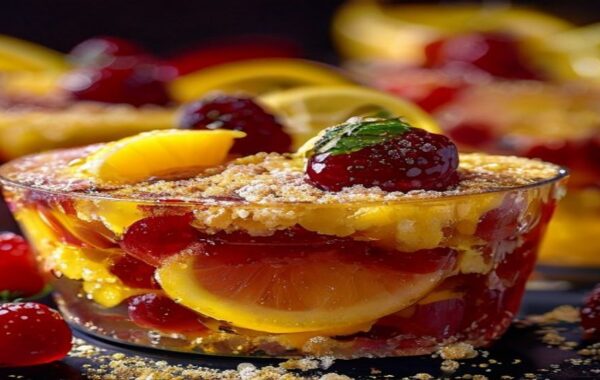 Verrines express : crumble, lemon curd et fruits rouges